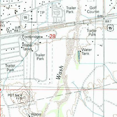 United States Geological Survey Quartzsite, AZ (1990, 24000-Scale) digital map