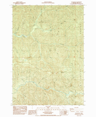 United States Geological Survey Quartzville, OR (1985, 24000-Scale) digital map