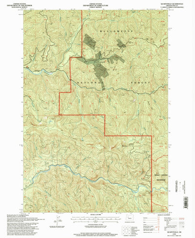 United States Geological Survey Quartzville, OR (1994, 24000-Scale) digital map