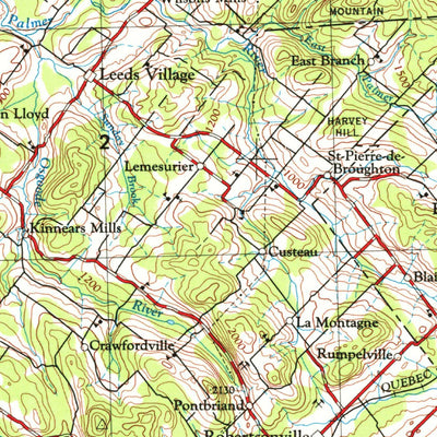 United States Geological Survey Quebec, ME (1962, 250000-Scale) digital map