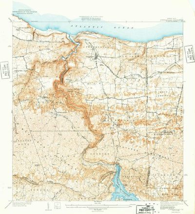 United States Geological Survey Quebradillas, PR (1942, 30000-Scale) digital map