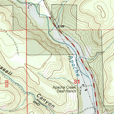 United States Geological Survey Queens Head, NM (1999, 24000-Scale) digital map