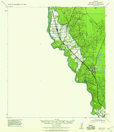 United States Geological Survey Quemado, TX (1940, 62500-Scale) digital map