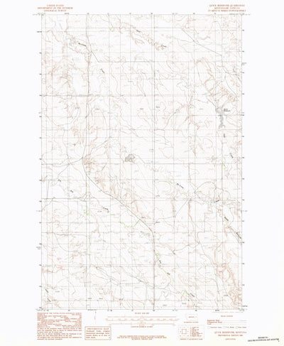 United States Geological Survey Quick Reservoir, MT (1983, 24000-Scale) digital map