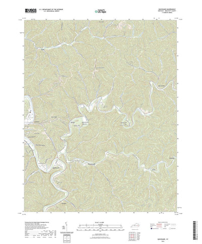 United States Geological Survey Quicksand, KY (2022, 24000-Scale) digital map