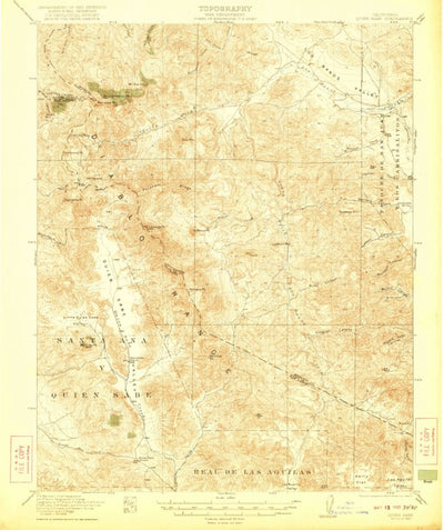 United States Geological Survey Quien Sabe, CA (1922, 62500-Scale) digital map