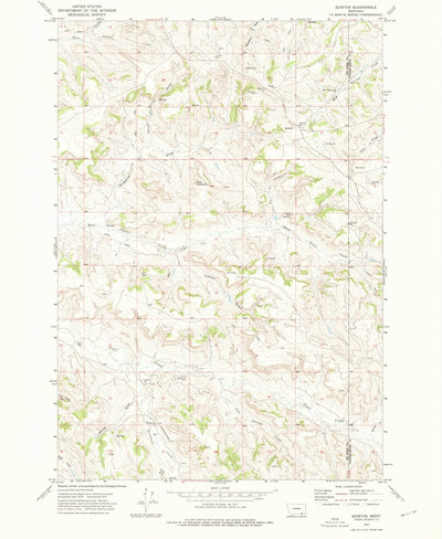 United States Geological Survey Quietus, MT (1972, 24000-Scale) digital map