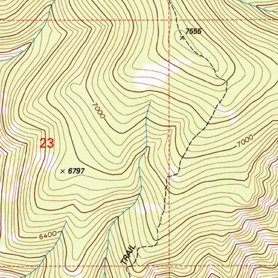 United States Geological Survey Quigg Peak, MT (1999, 24000-Scale) digital map