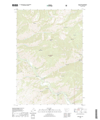 United States Geological Survey Quigg Peak, MT (2020, 24000-Scale) digital map