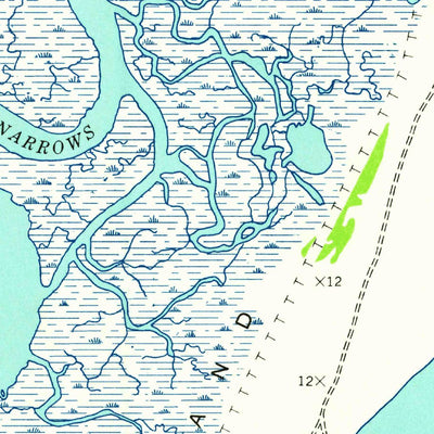 United States Geological Survey Quinby Inlet, VA (1942, 24000-Scale) digital map