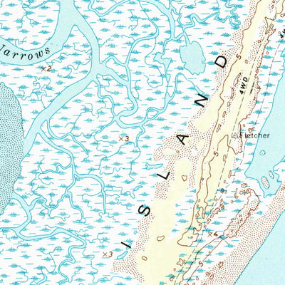 United States Geological Survey Quinby Inlet, VA (1968, 24000-Scale) digital map
