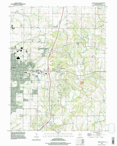 United States Geological Survey Quincy East, IL (1995, 24000-Scale) digital map