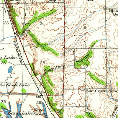 United States Geological Survey Quincy, IL-MO (1944, 62500-Scale) digital map