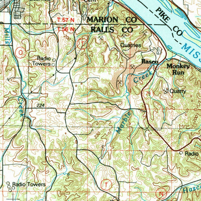 United States Geological Survey Quincy, IL-MO (1986, 100000-Scale) digital map