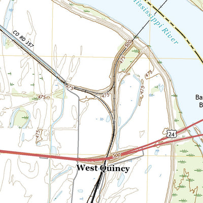 United States Geological Survey Quincy West, IL (2021, 24000-Scale) digital map