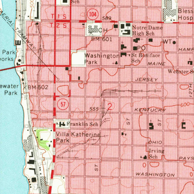 United States Geological Survey Quincy West, IL-MO (1971, 24000-Scale) digital map