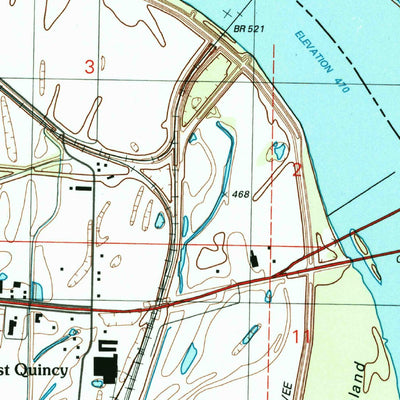 United States Geological Survey Quincy West, IL-MO (1996, 24000-Scale) digital map