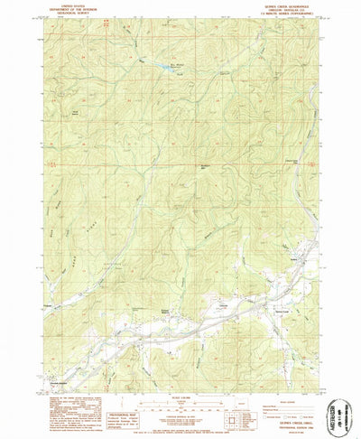 United States Geological Survey Quines Creek, OR (1986, 24000-Scale) digital map