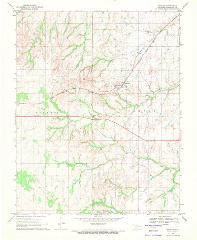 United States Geological Survey Quinlan, OK (1969, 24000-Scale) digital map