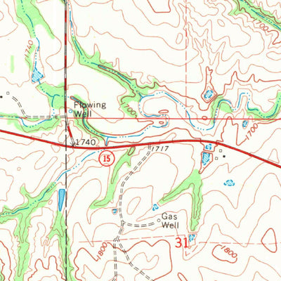 United States Geological Survey Quinlan, OK (1969, 24000-Scale) digital map