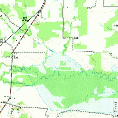 United States Geological Survey Quinlan, TX (1956, 62500-Scale) digital map