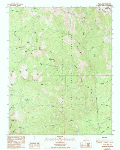 United States Geological Survey Quinn Peak, CA (1988, 24000-Scale) digital map