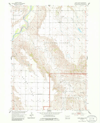 United States Geological Survey Quinn Table, SD (1954, 24000-Scale) digital map