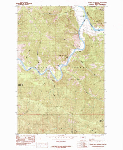 United States Geological Survey Quinns Hot Springs, MT (1985, 24000-Scale) digital map