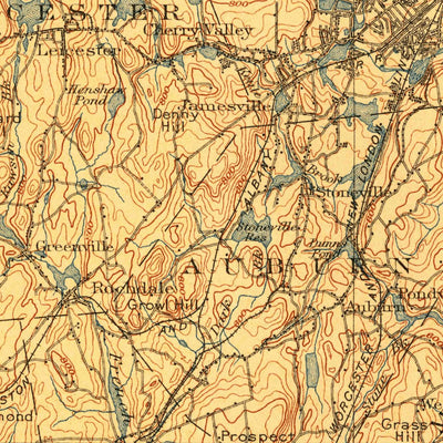 United States Geological Survey Quinsicamond, MA-CT-RI (1908, 125000-Scale) digital map