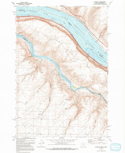 United States Geological Survey Quinton, OR-WA (1971, 24000-Scale) digital map