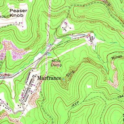 United States Geological Survey Quinwood, WV (1972, 24000-Scale) digital map
