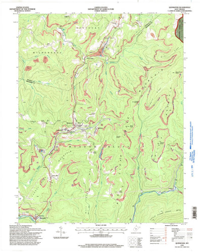 United States Geological Survey Quinwood, WV (1995, 24000-Scale) digital map