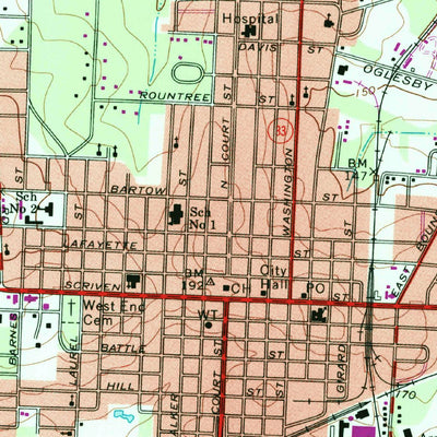 United States Geological Survey Quitman, GA (1974, 24000-Scale) digital map