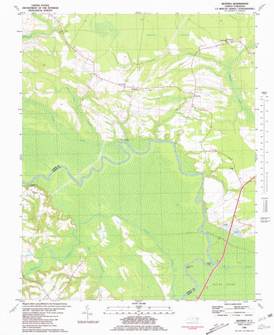 United States Geological Survey Quitsna, NC (1981, 24000-Scale) digital map