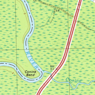 United States Geological Survey Quitsna, NC (1981, 24000-Scale) digital map
