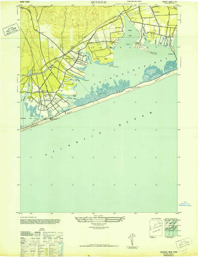 United States Geological Survey Quogue, NY (1947, 24000-Scale) digital map