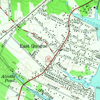 United States Geological Survey Quogue, NY (1956, 24000-Scale) digital map