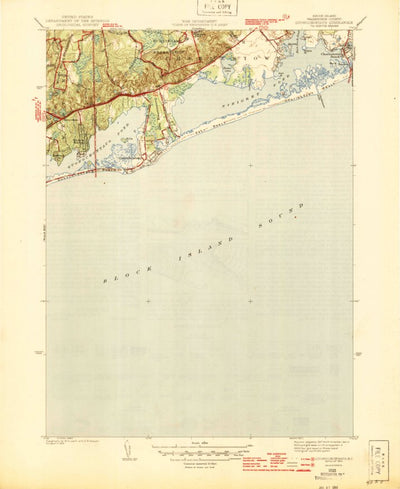 United States Geological Survey Quonochontaug, RI (1944, 31680-Scale) digital map