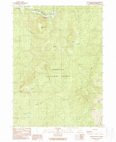 United States Geological Survey Quosatana Butte, OR (1989, 24000-Scale) digital map