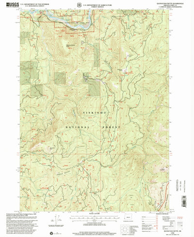 United States Geological Survey Quosatana Butte, OR (1998, 24000-Scale) digital map