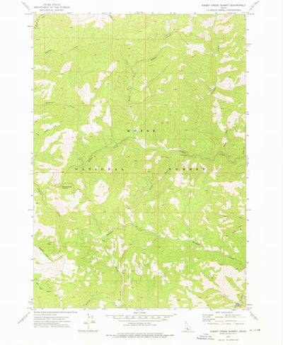 United States Geological Survey Rabbit Creek Summit, ID (1972, 24000-Scale) digital map