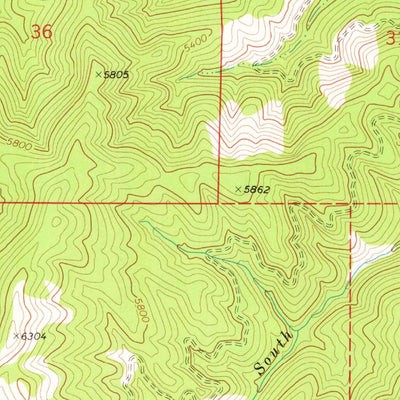 United States Geological Survey Rabbit Creek Summit, ID (1972, 24000-Scale) digital map