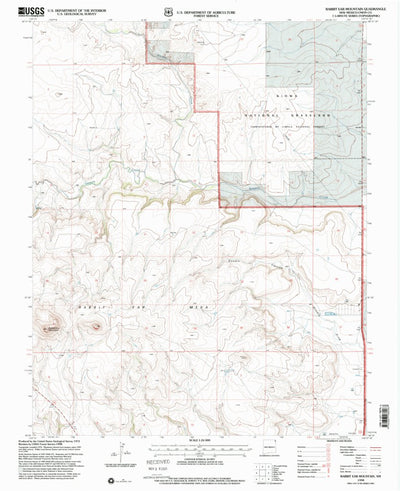 United States Geological Survey Rabbit Ear Mountain, NM (1998, 24000-Scale) digital map