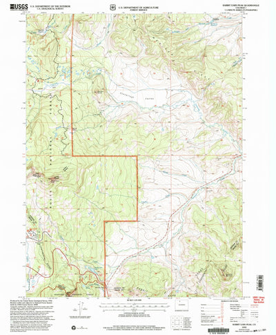 United States Geological Survey Rabbit Ears Peak, CO (2000, 24000-Scale) digital map
