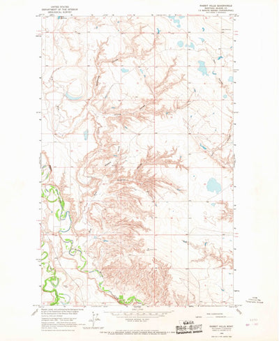 United States Geological Survey Rabbit Hills, MT (1964, 24000-Scale) digital map