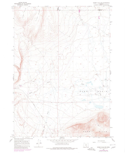 United States Geological Survey Rabbit Hills NW, OR (1966, 24000-Scale) digital map