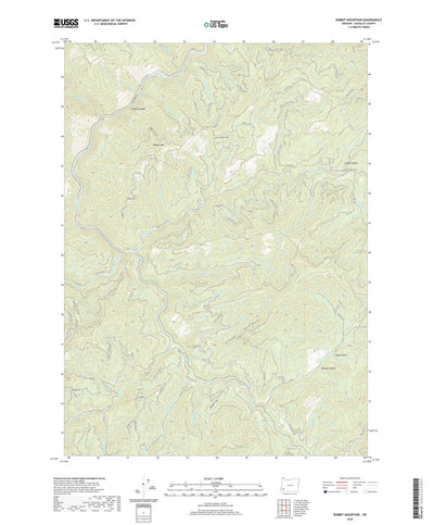 United States Geological Survey Rabbit Mountain, OR (2020, 24000-Scale) digital map