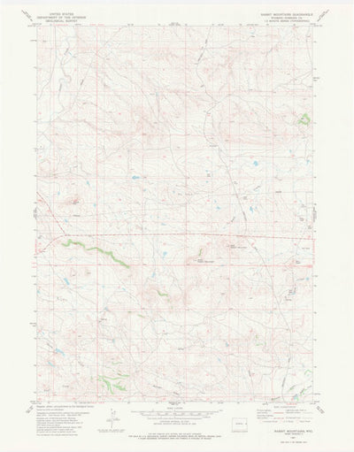 United States Geological Survey Rabbit Mountains, WY (1981, 24000-Scale) digital map
