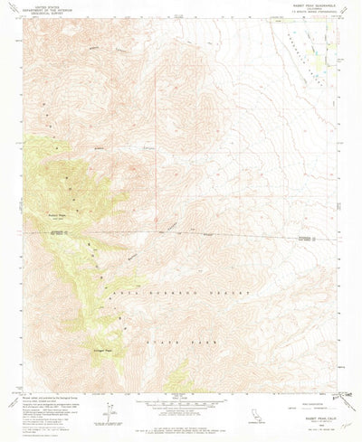 United States Geological Survey Rabbit Peak, CA (1959, 24000-Scale) digital map