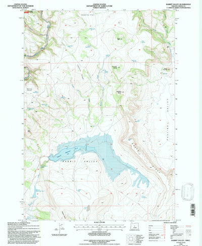 United States Geological Survey Rabbit Valley, OR (1992, 24000-Scale) digital map